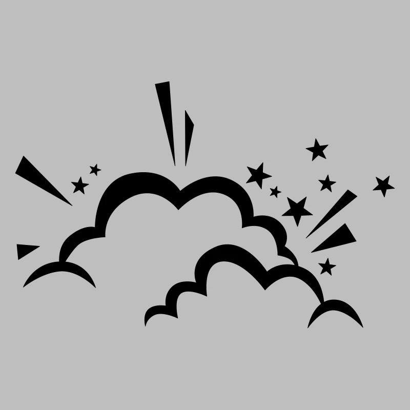 Comic cloud after explosion
