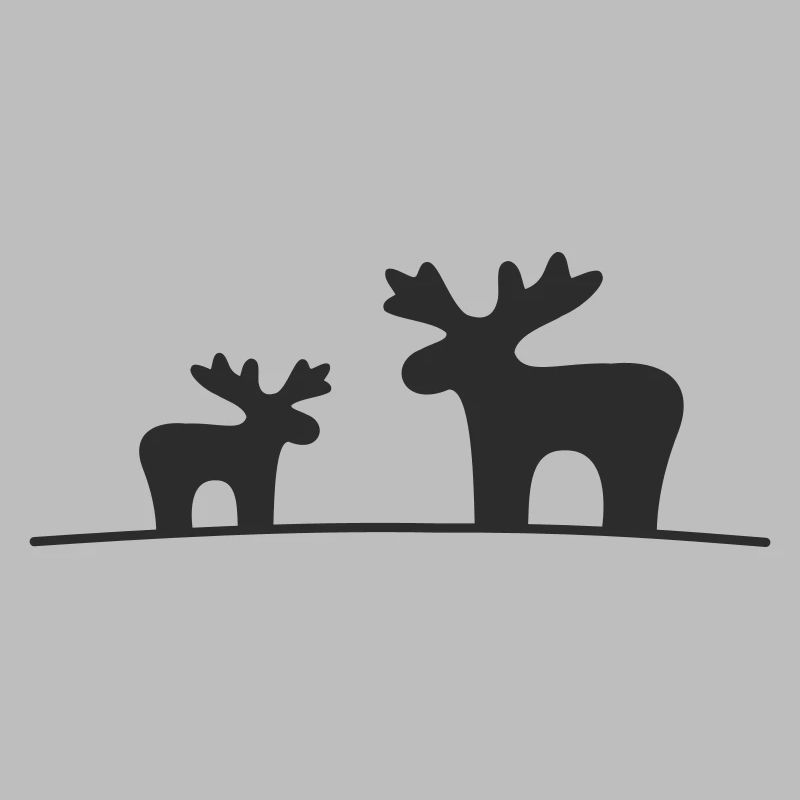 Moose Silhouette Forest