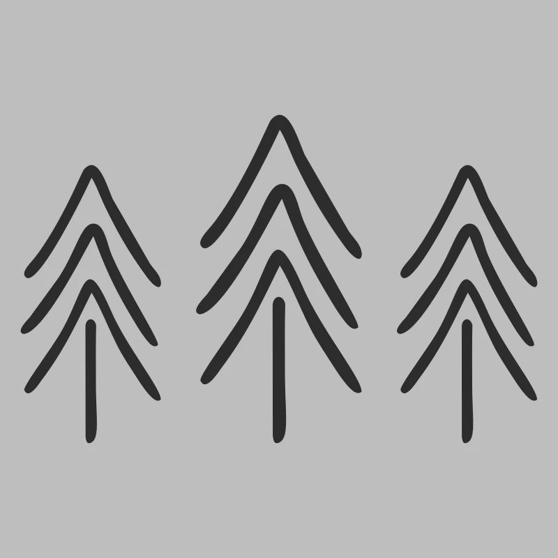 Fir Trees Silhouettes Pattern