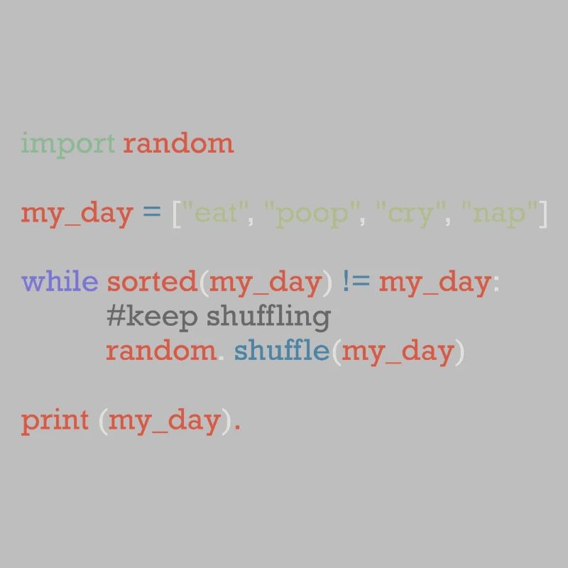 Funny python code about everyday life, baby
