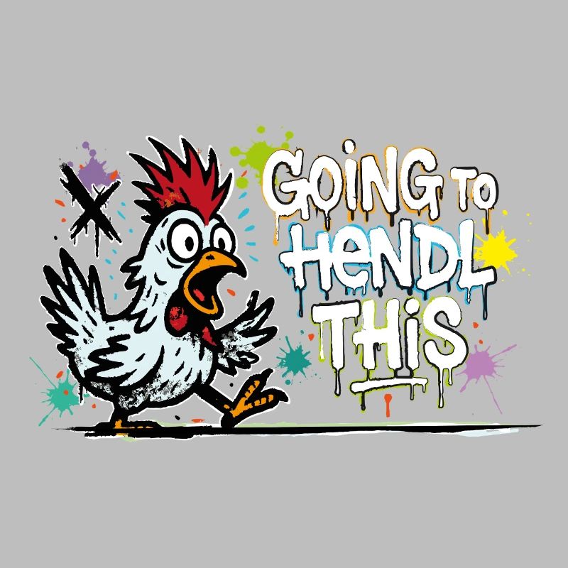 Going to Hendl This Graffiti Denglisch Spruch