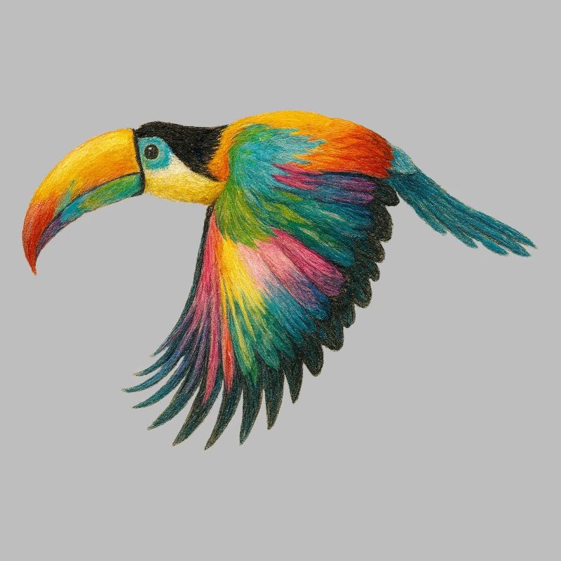 Rainbow Parrot Pattern