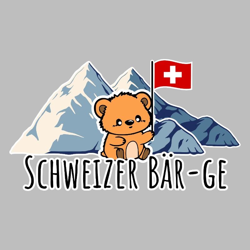 Zuckriger Schweizer Bär mit Schweizer Flagge, süß!