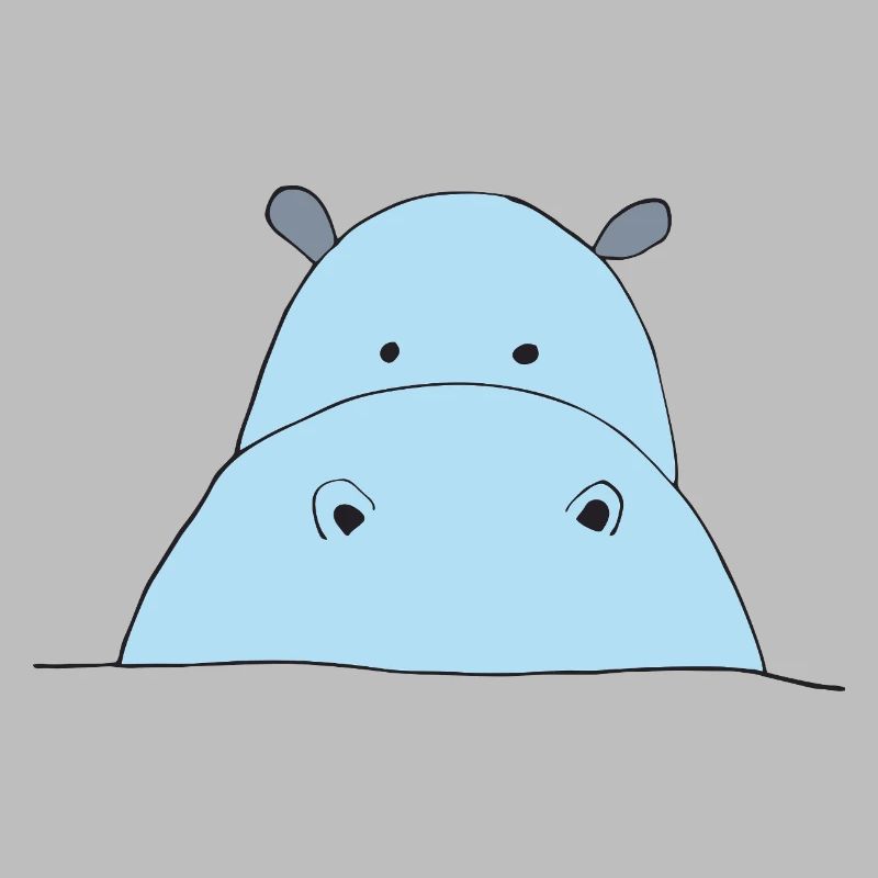 Blauer Hippo Blickfang