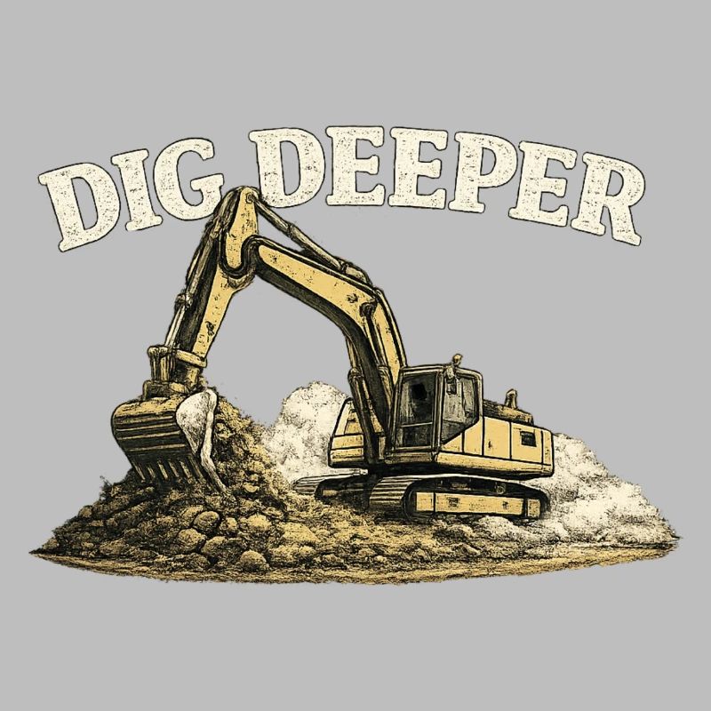 Dig Deeper Bagger Baustelle Baumaschine 