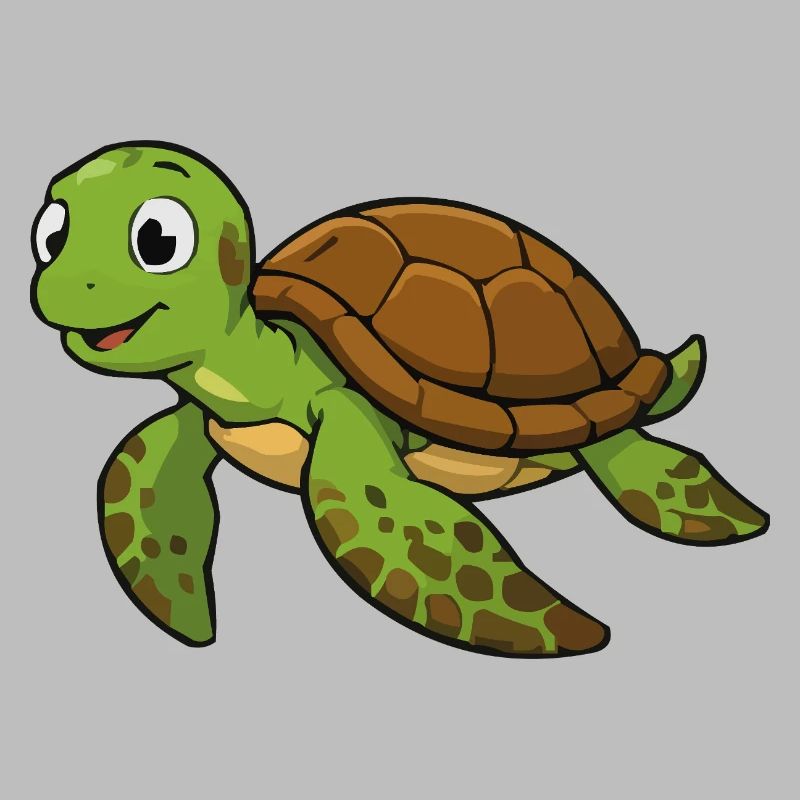 Cuddly turtle illustration