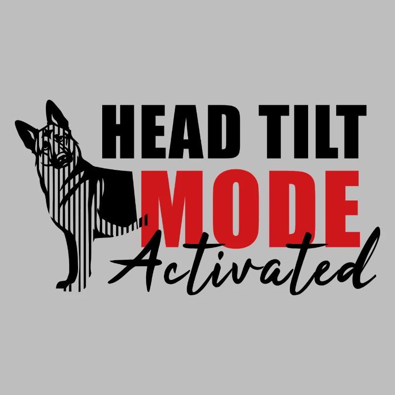 Schäfi Silhouette - Head Tilt linear German Shepherd
