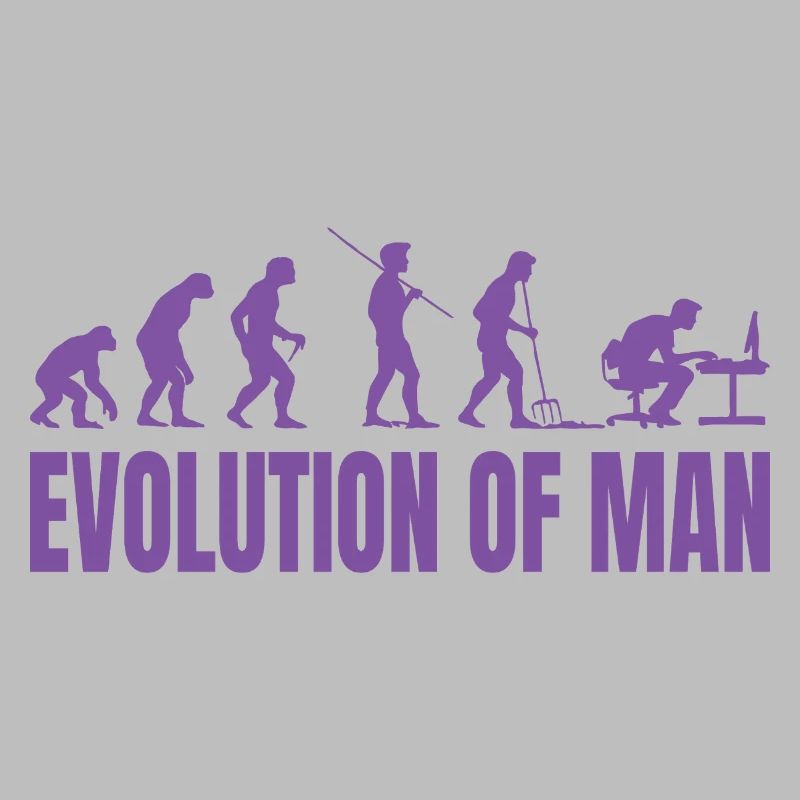 Programmierer Computerfreak Evolution Retro