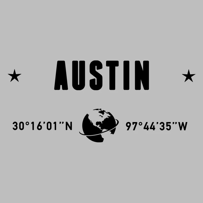 Austin Texas Coordinates Gps Globe