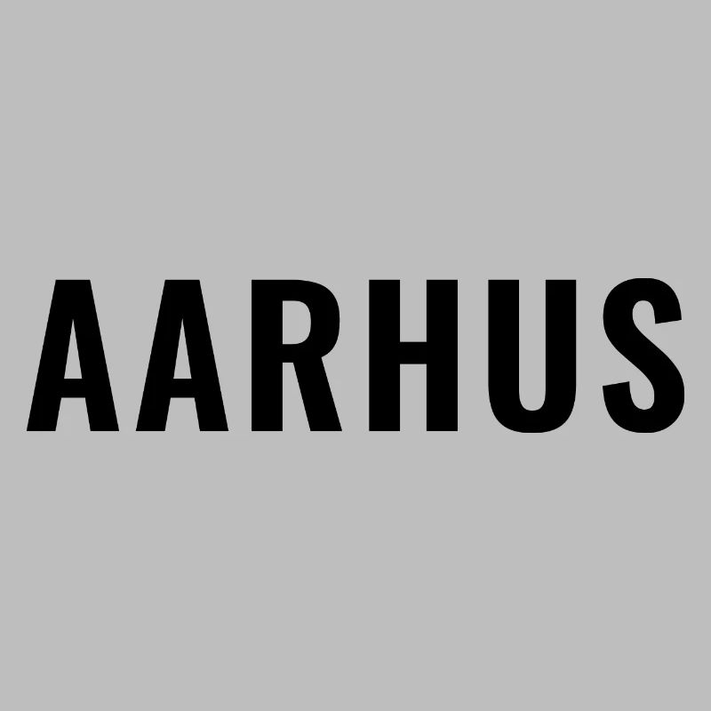 Aarhus Denmark Minimal Typography