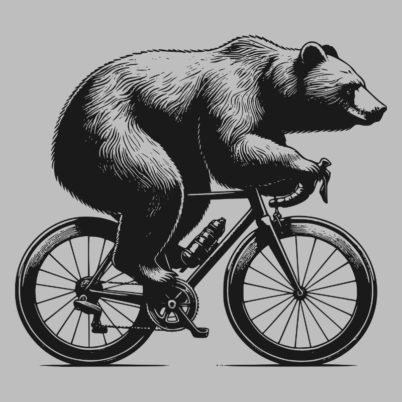 Radfahrender Bär