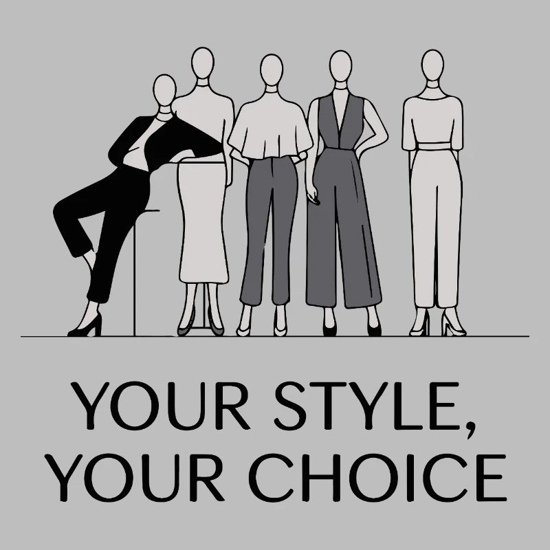 Ensemble d'illustrations de mode monochromes élégantes