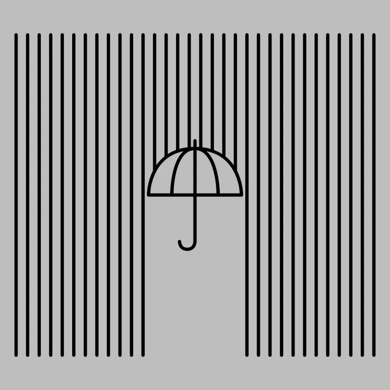 Graphic: Umbrella in the rain