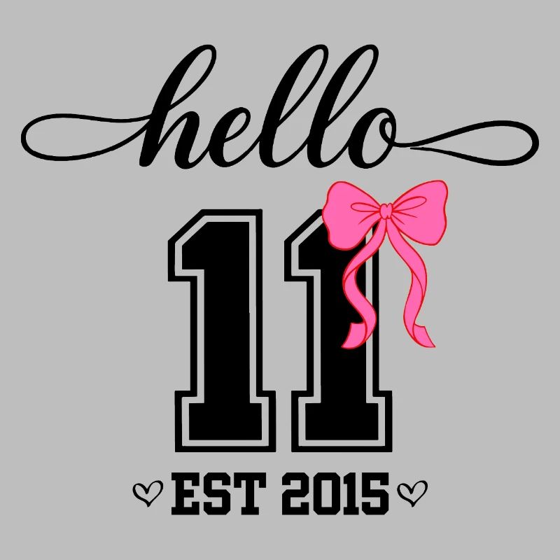 Hello 11 Est 2015 Coquette Schleife Mädchen Geburt
