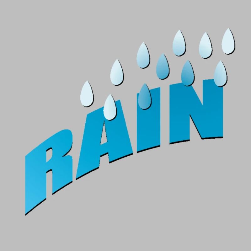 Rain Rain Raindrops Blue gradient