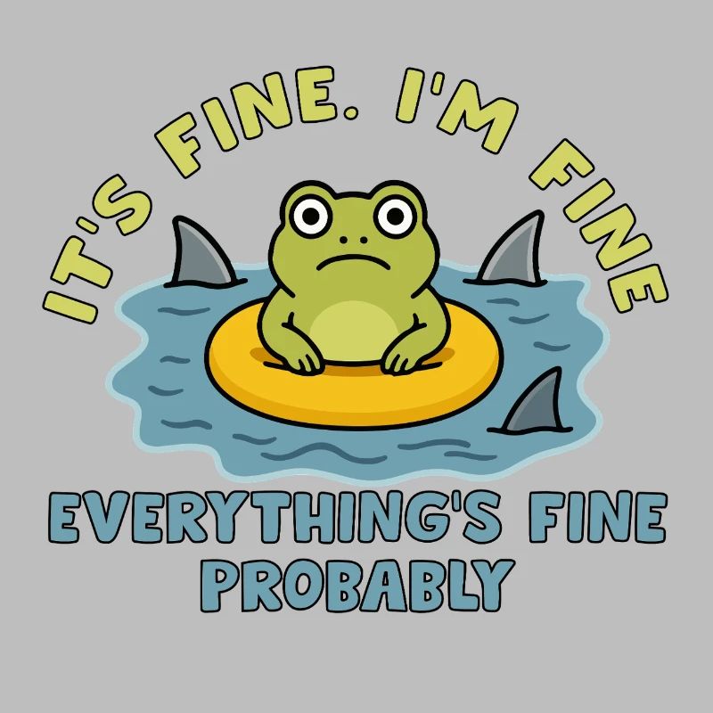 Humorous frog on swollen root