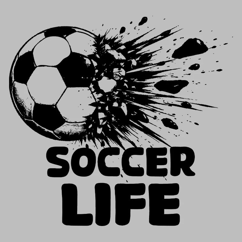 Exploding Football Black Design