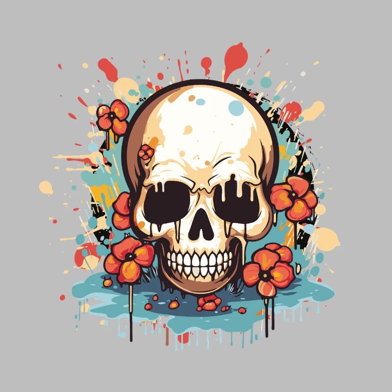 Blumen-Skull Explosion