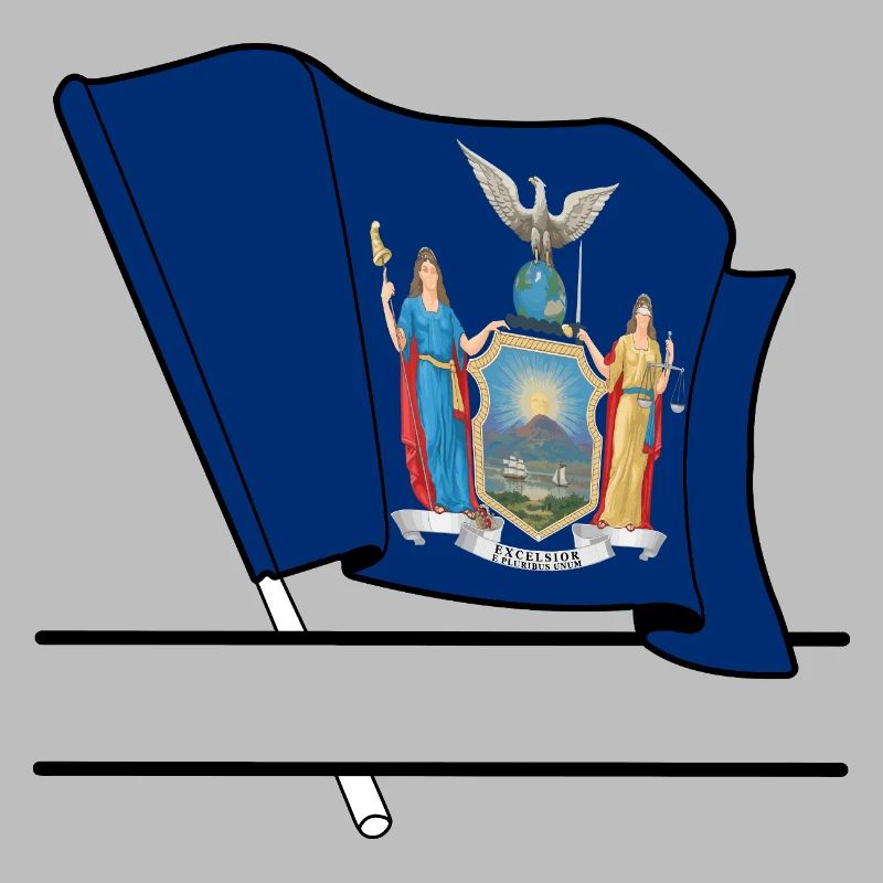 Drapeau New York bannière de texte