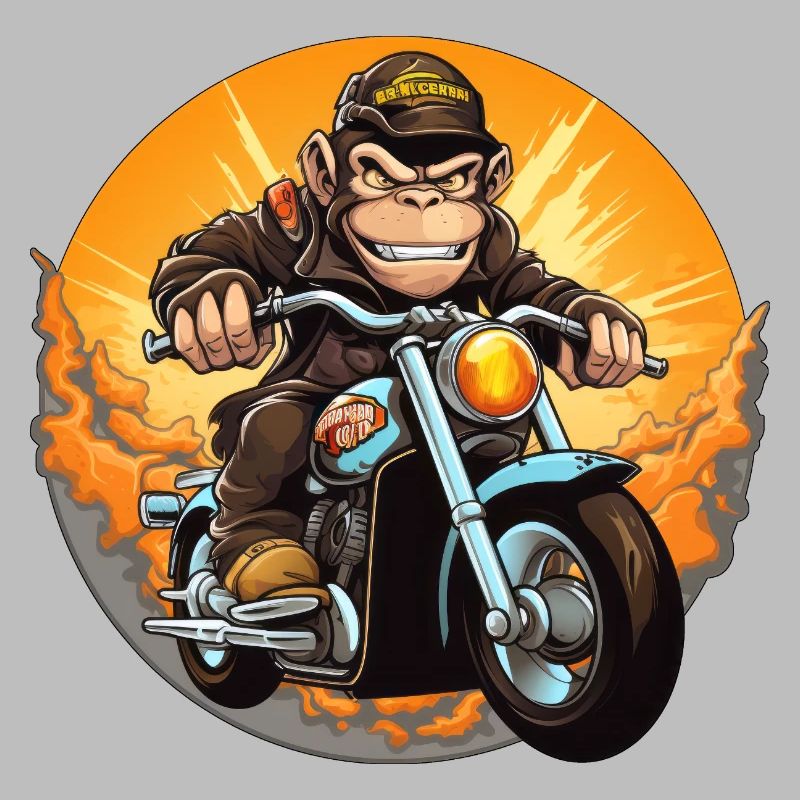 Monkey Motorcycle / Motorcyclist Monkey