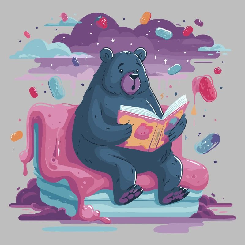 Reading Bear in Candy Dream