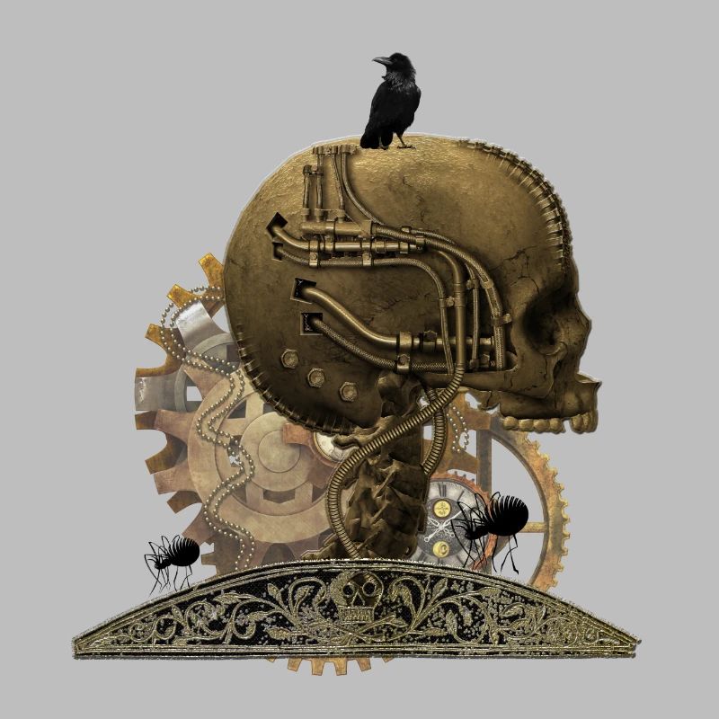 Stunning gruesome technical skull