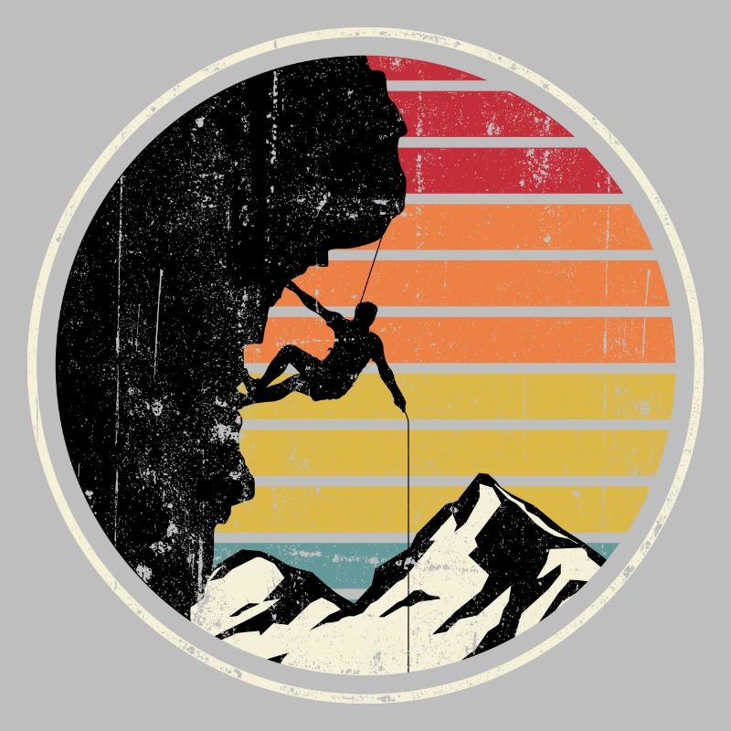 Sunset Summit Climber Silhouette