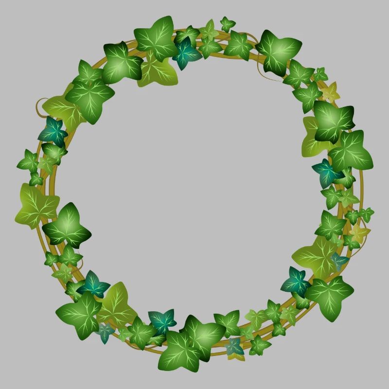 dekorativer Efeu Kranz oder Efeu Rahmen
