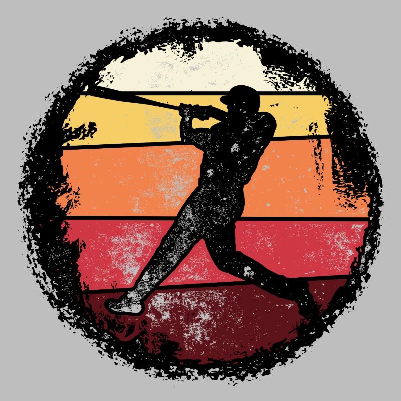 Silhouette de coucher de soleil de baseball