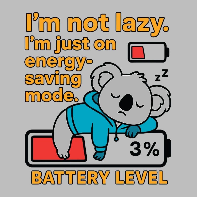 Koala in energy-saving mode