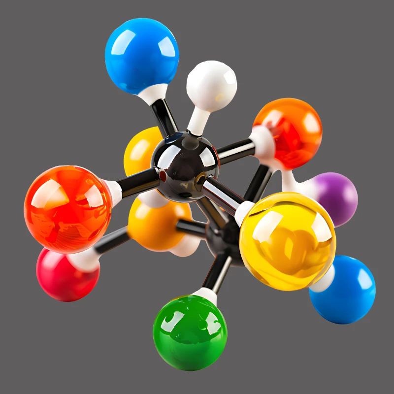 Colorful Molecular Structure Pattern