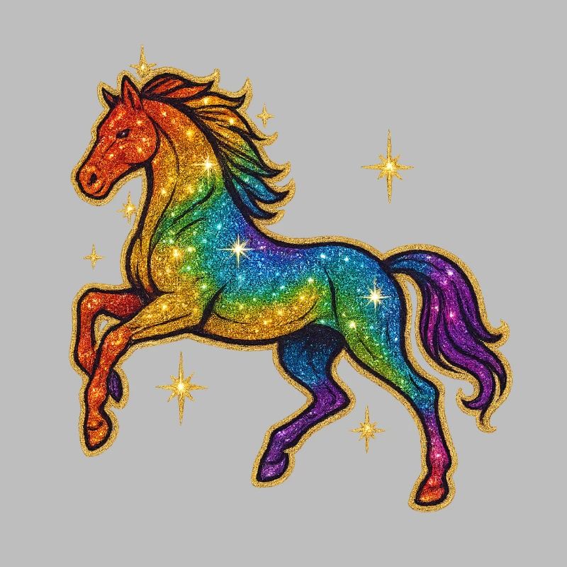Regenbogen Pferd | Einhorn Glitzertraum
