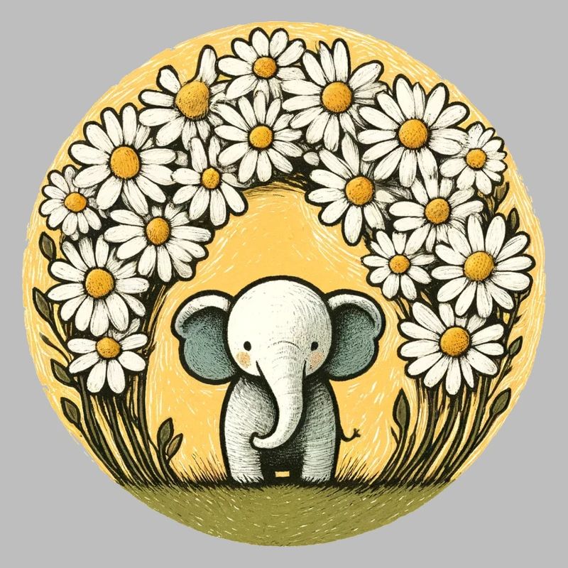 Elefant im Gänseblümchen-Ring