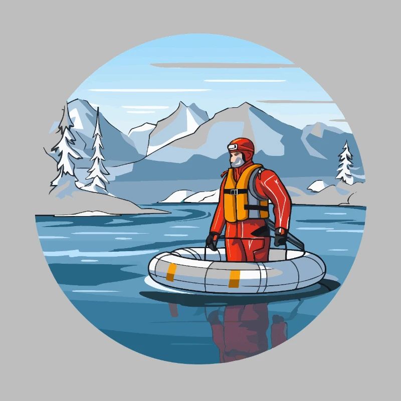 Alpine Rettungsfahrt im Eissee