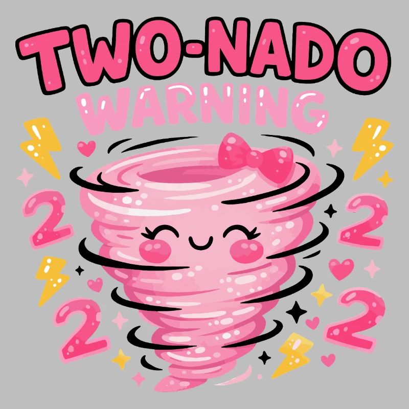Two-nado Warning 2. Geburtstag Mädchen Design