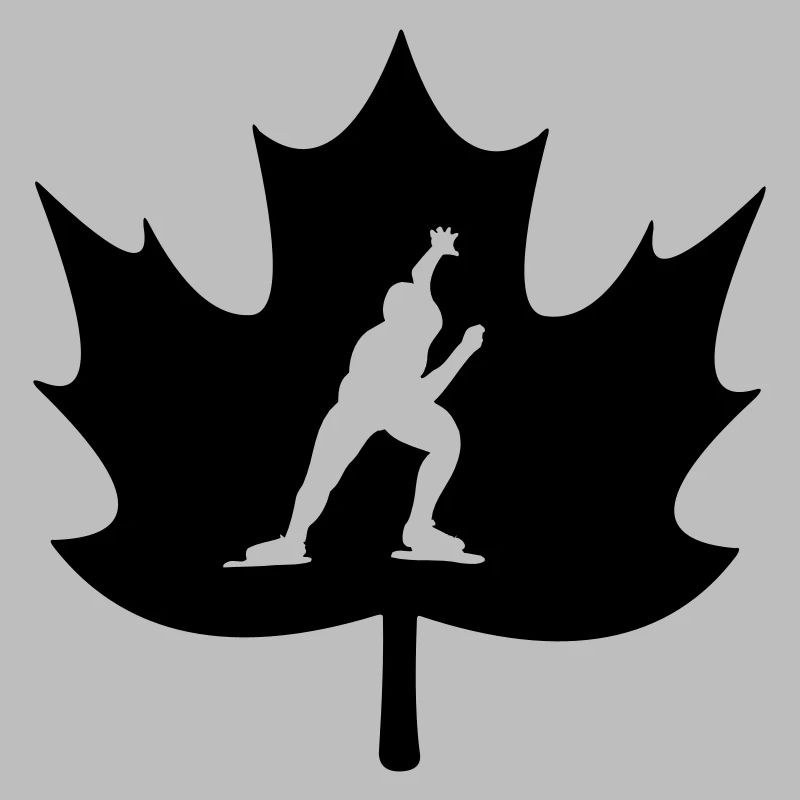 Canada maple leaf skating logo