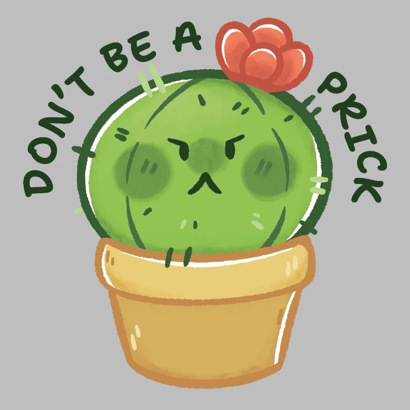 Grumpy Cactus with Message