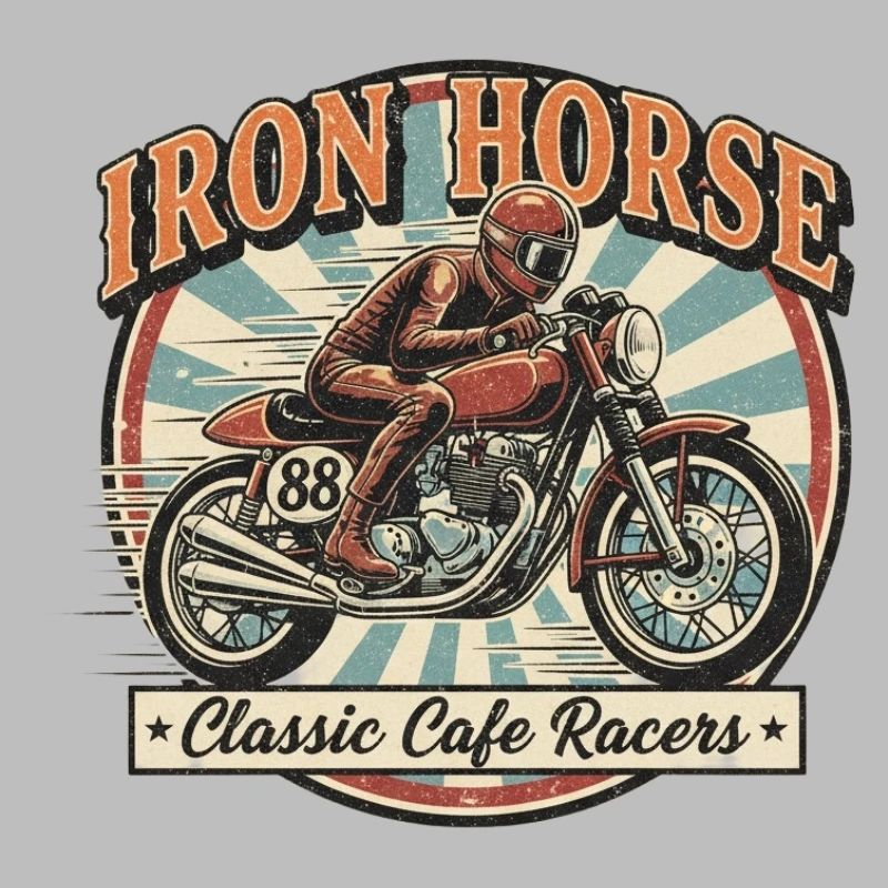 Conception de cheval de course en fer