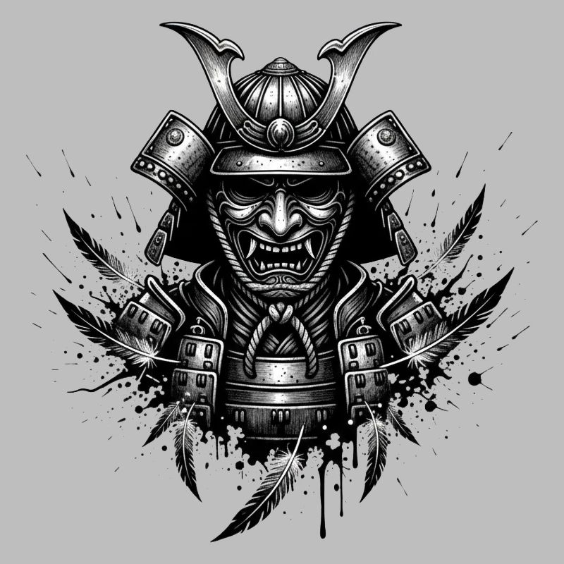 Shadow Samurai Ink Mask Design