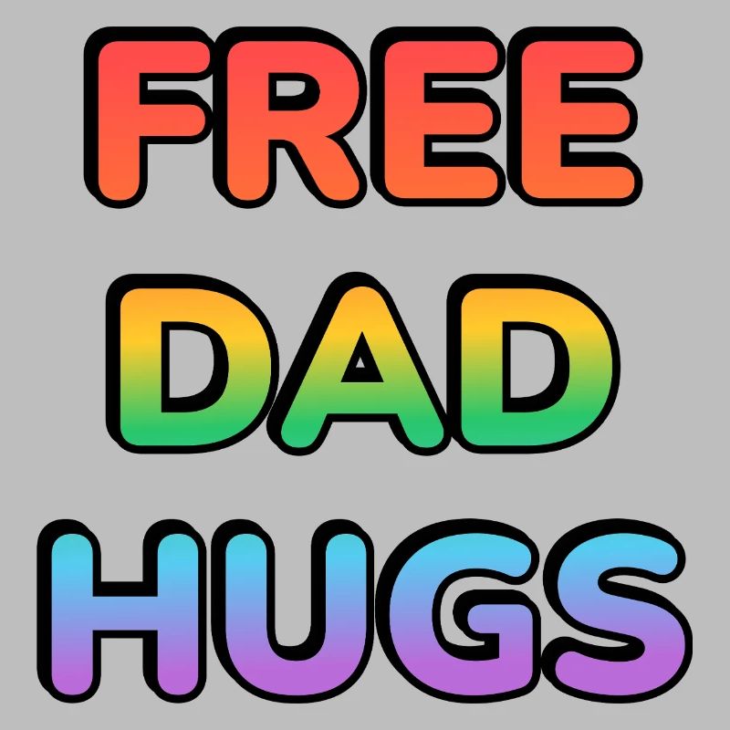 Free Dad Hugs Gradient Typography