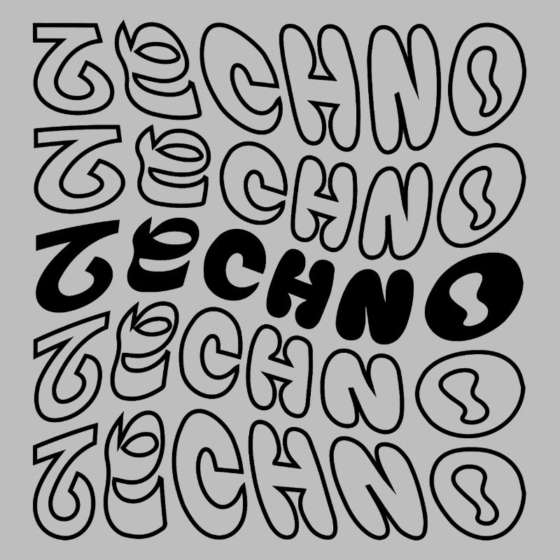 Conception de logo Techno wavy.