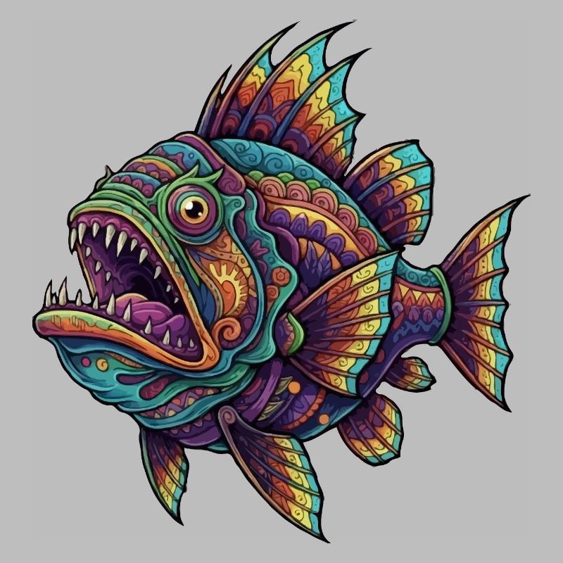 Rainbow Fish with Pattern