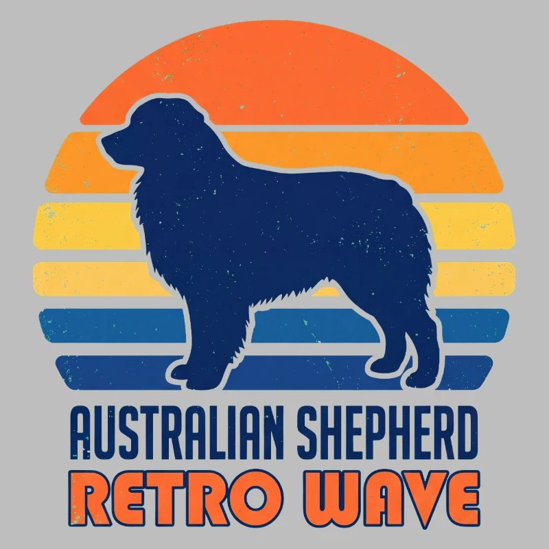Retro Wave Aussie : Vintage Australian Shepherd