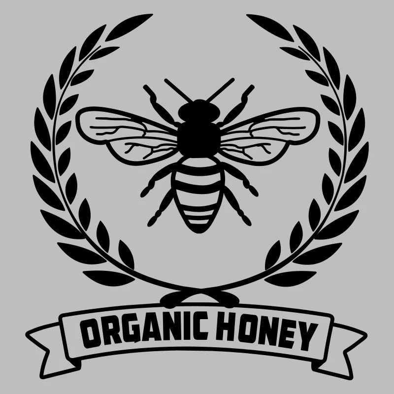 Bees in laurel wreath