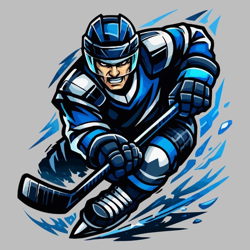 Blitzender Eishockeyspieler