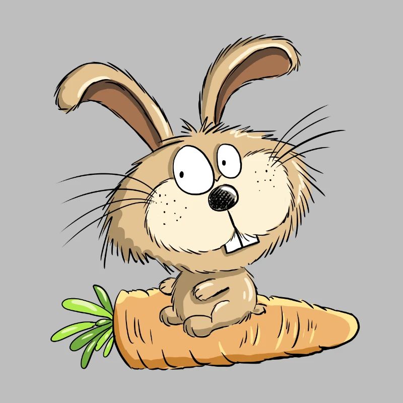 Rabbit With Carrot I Easter I Easter Comic