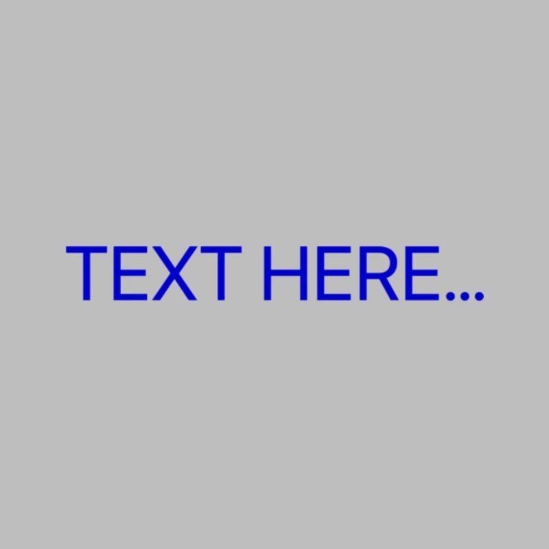 Plain Text Blue Text Print