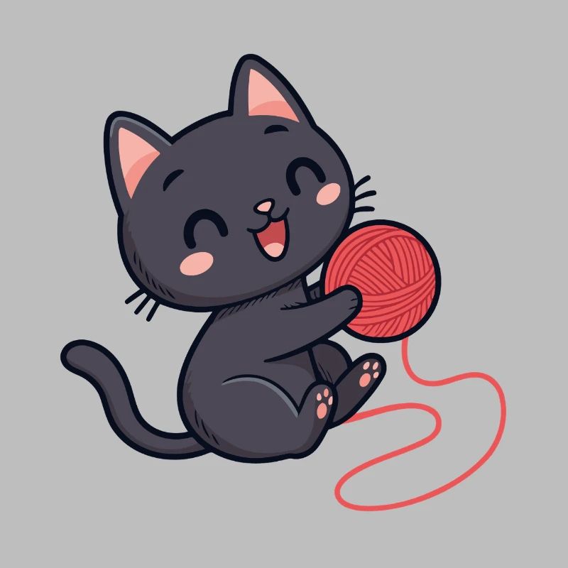 Red wool kitten soft pattern