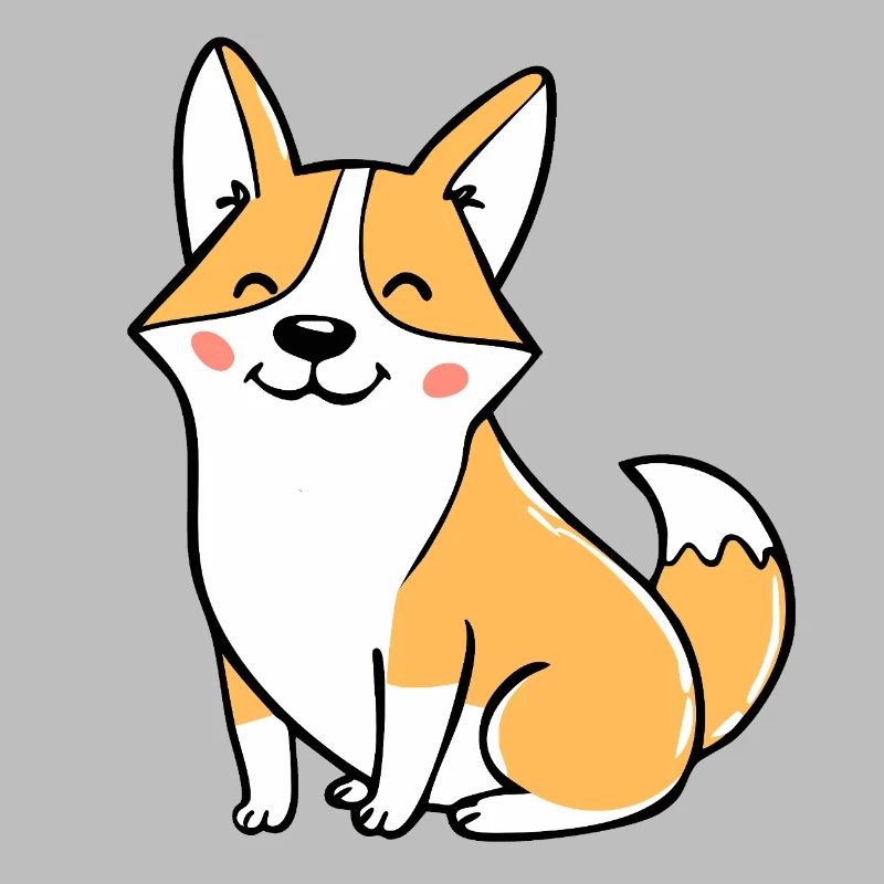 Fröhlicher Corgi (Comic)