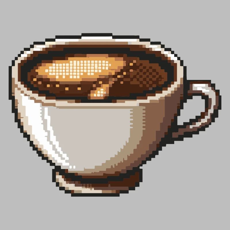 PixelCoffee Coffee Mug Art
